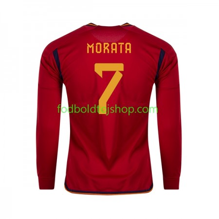 Spanien MORATA 7 Hjemme trøje World Cup 2022 L/S